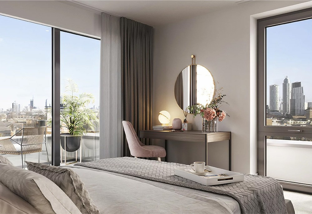 Bedroom view of Clapham Place Image 1