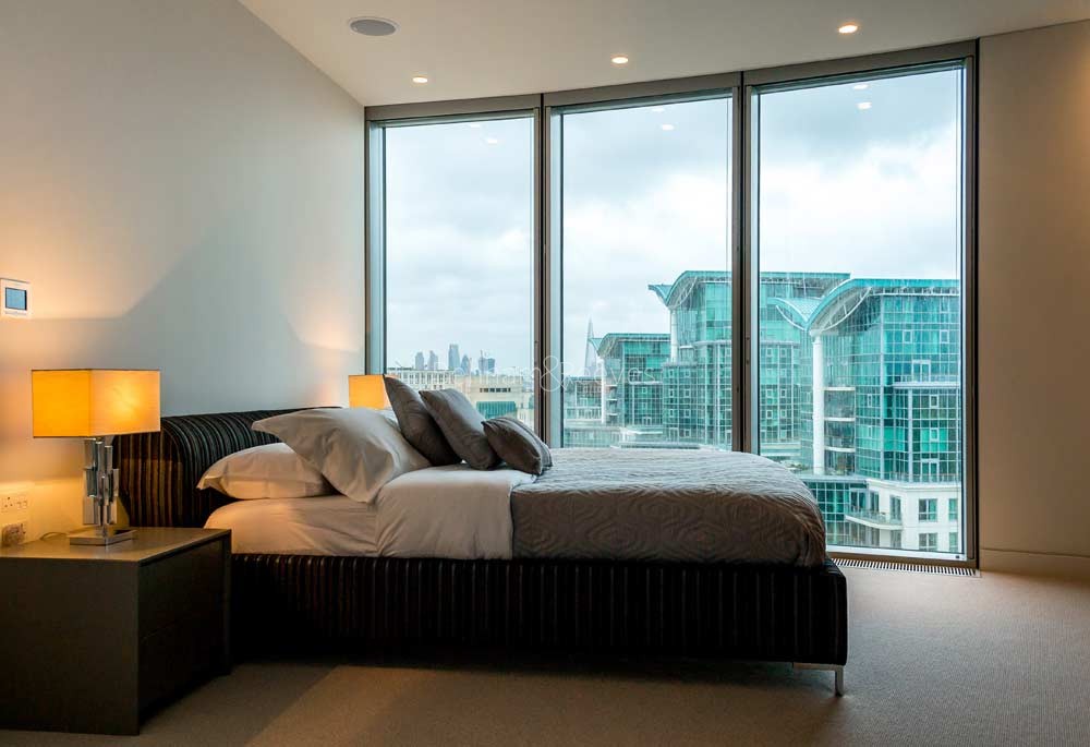 Bedroom view of St George Wharf Image 1