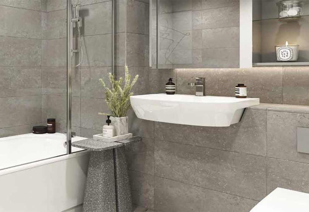 Bathroom view of London Square Image 1