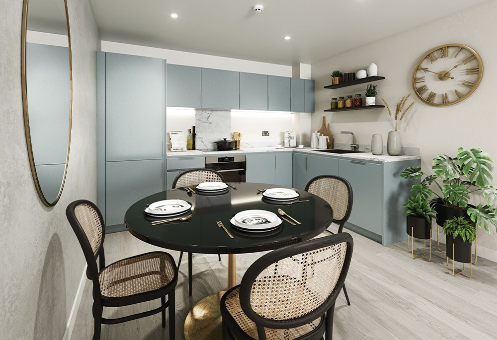 Kitchen view of London Square Image 1