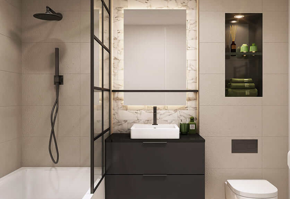 Bathroom view of Graphite Square Image 1