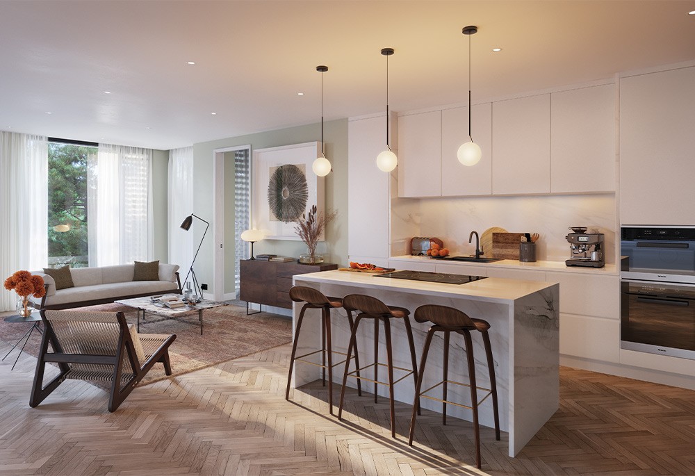 Kitchen view of One Cluny Mews Image 3