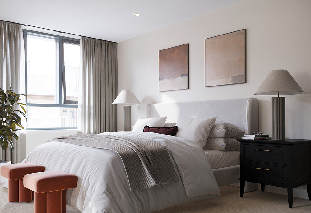 Bedroom view of Twickenham Square Image 1